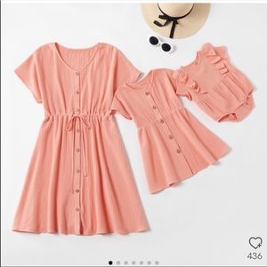 Girls coral dress (middle dress)